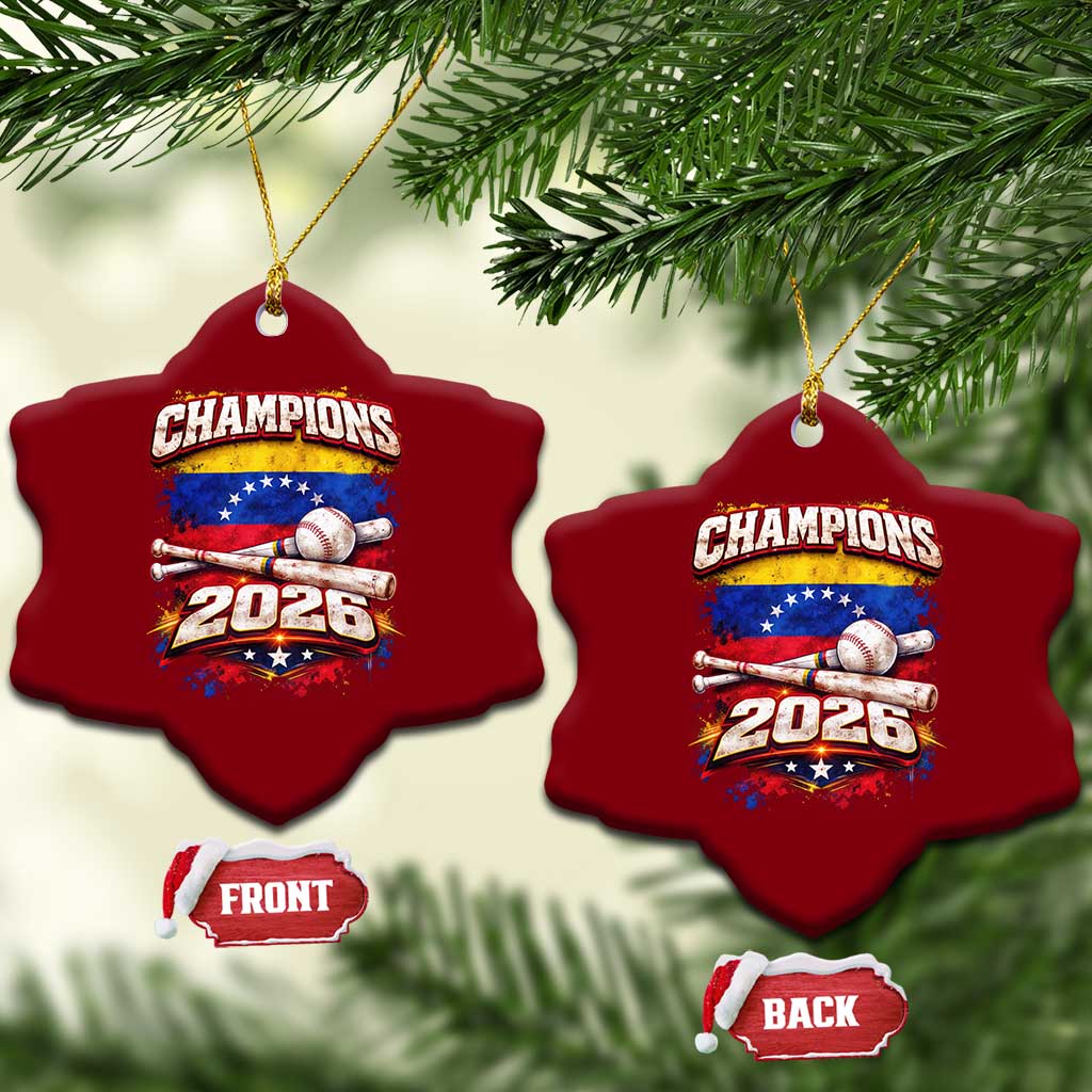 Venezuela Champions 2026 Baseball Lover Venezuelan Flag Ceramic Ornament