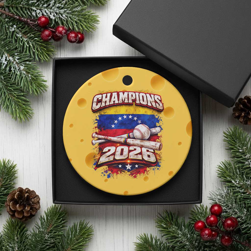 Venezuela Champions 2026 Baseball Lover Venezuelan Flag Ceramic Ornament