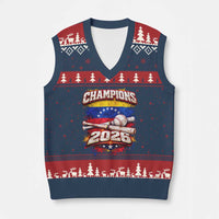Venezuela Champions 2026 Baseball Lover Venezuelan Flag V-Neck Knit Sweater Vest
