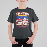 Venezuela Champions 2026 Baseball Lover Venezuelan Flag T Shirt For Kid