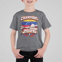 Venezuela Champions 2026 Baseball Lover Venezuelan Flag T Shirt For Kid