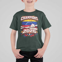 Venezuela Champions 2026 Baseball Lover Venezuelan Flag T Shirt For Kid