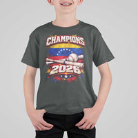 Venezuela Champions 2026 Baseball Lover Venezuelan Flag T Shirt For Kid