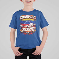 Venezuela Champions 2026 Baseball Lover Venezuelan Flag T Shirt For Kid
