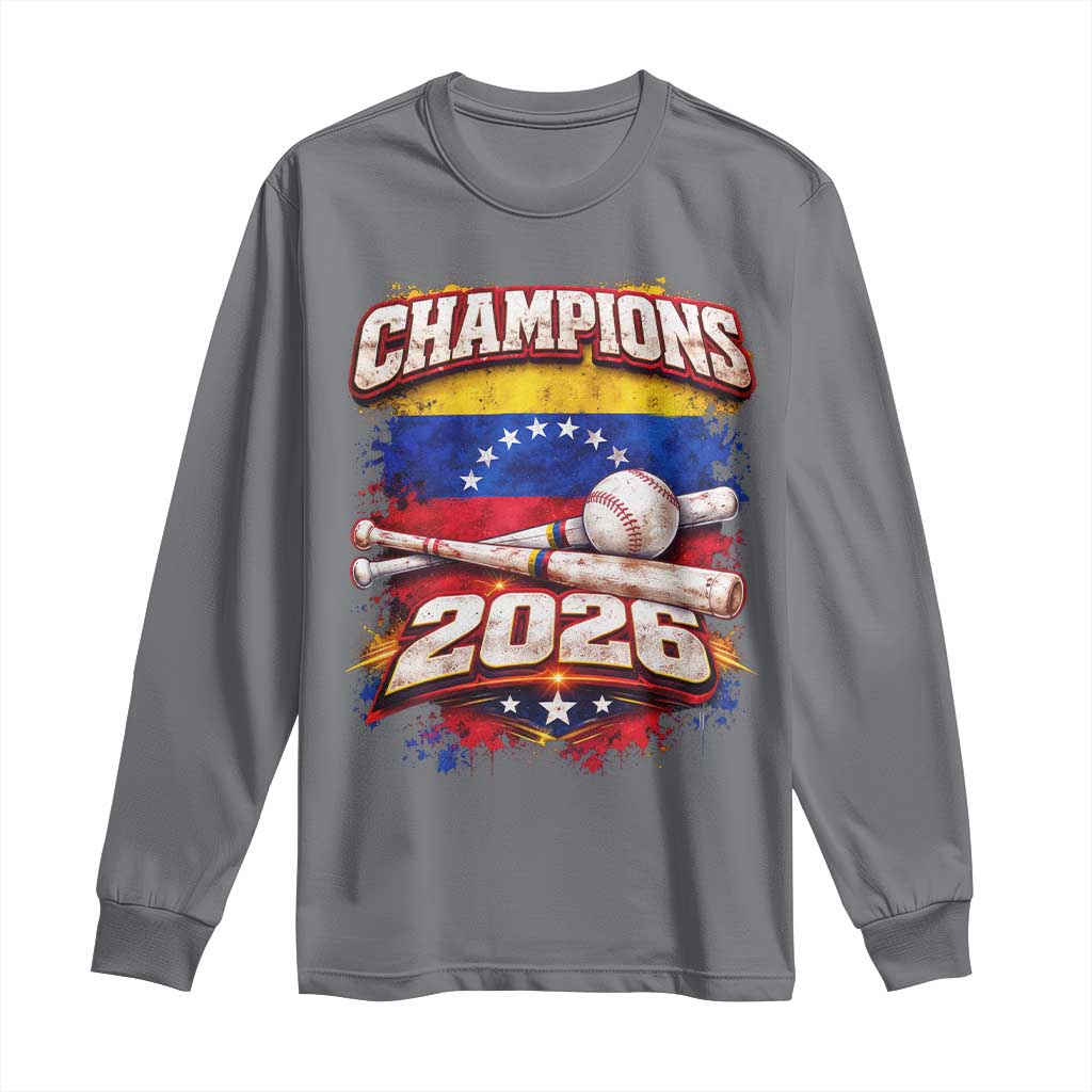 Venezuela Champions 2026 Baseball Lover Venezuelan Flag Long Sleeve Shirt