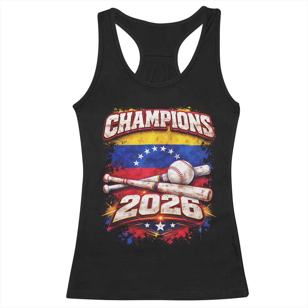 Venezuela Champions 2026 Baseball Lover Venezuelan Flag Racerback Tank Top