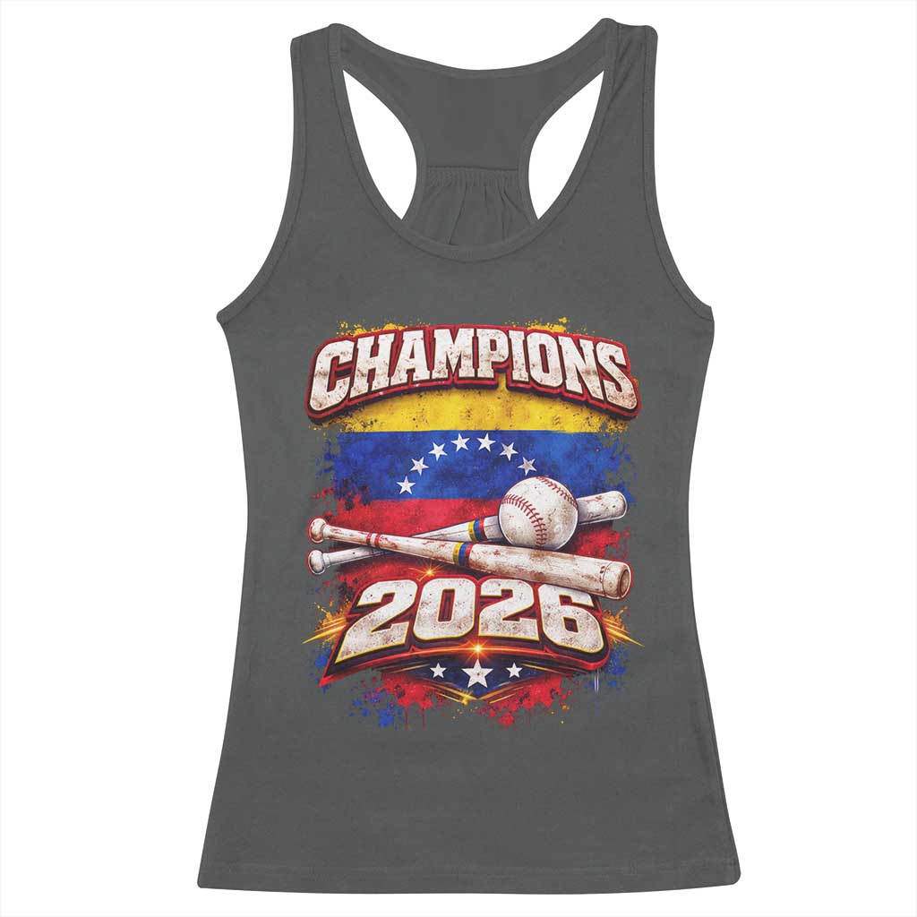 Venezuela Champions 2026 Baseball Lover Venezuelan Flag Racerback Tank Top