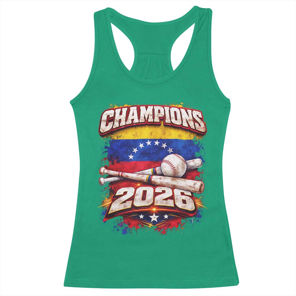 Venezuela Champions 2026 Baseball Lover Venezuelan Flag Racerback Tank Top
