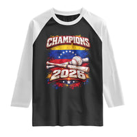 Venezuela Champions 2026 Baseball Lover Venezuelan Flag Raglan Shirt