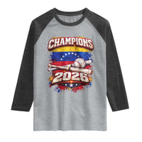 Venezuela Champions 2026 Baseball Lover Venezuelan Flag Raglan Shirt