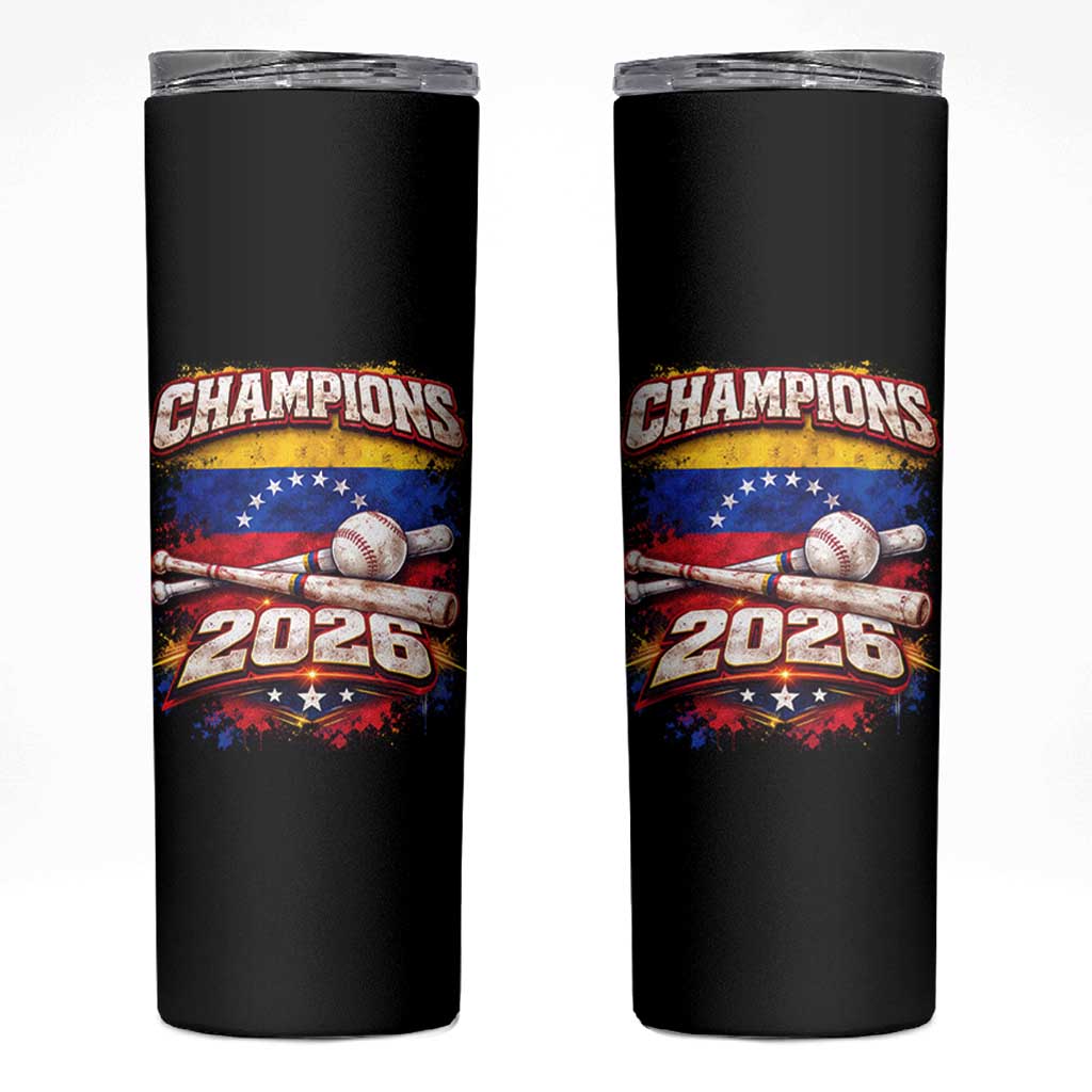 Venezuela Champions 2026 Baseball Lover Venezuelan Flag Skinny Tumbler