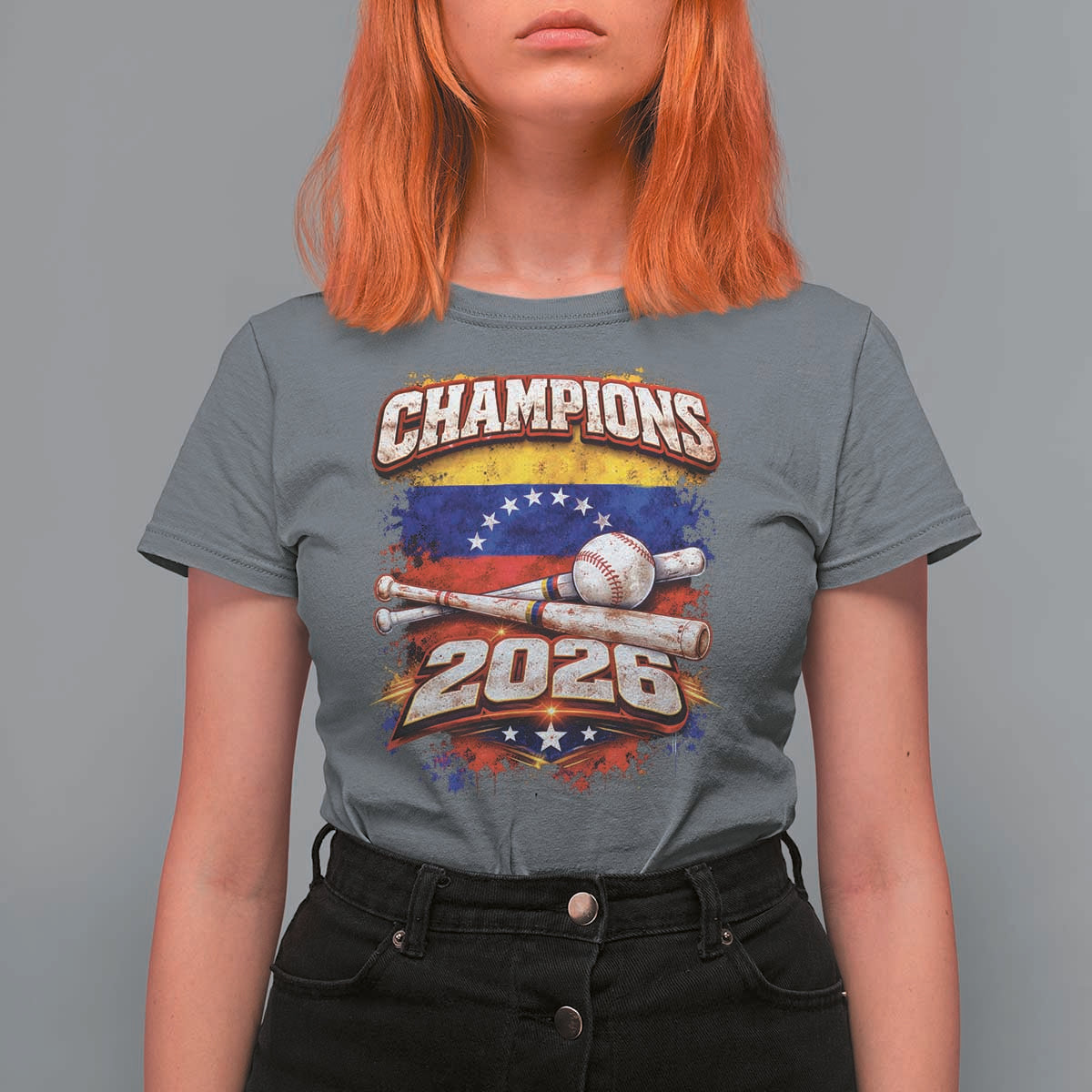 Venezuela Champions 2026 Baseball Lover Venezuelan Flag T Shirt For Women