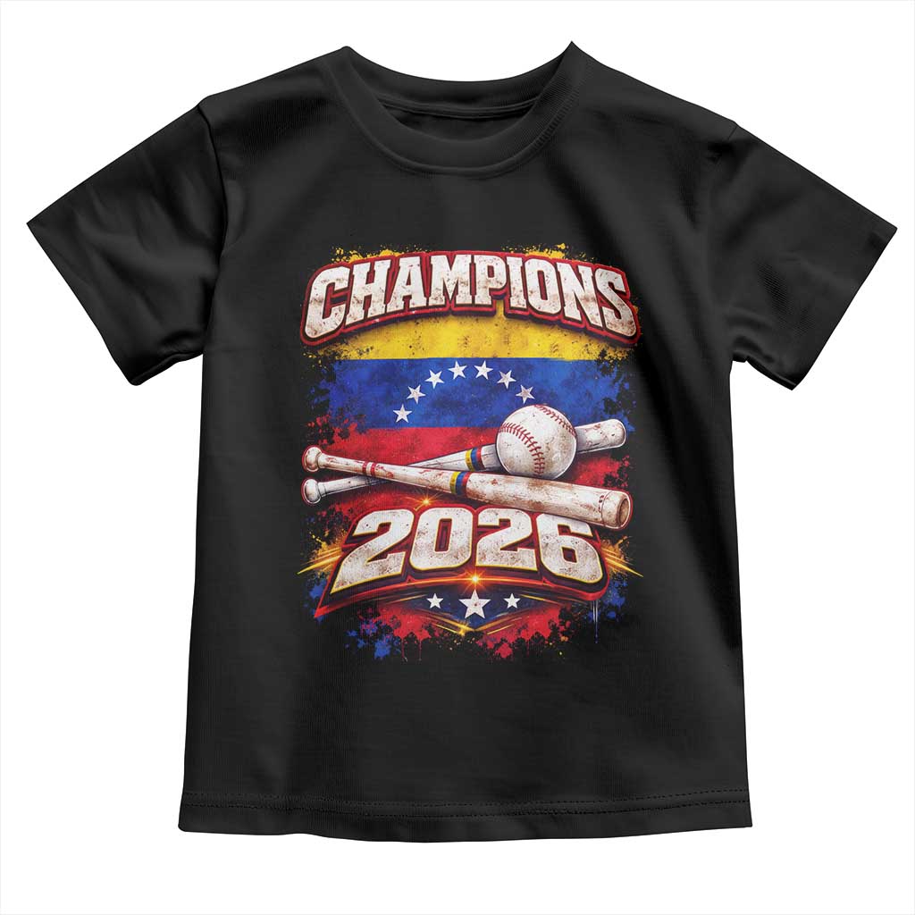 Venezuela Champions 2026 Baseball Lover Venezuelan Flag Toddler T Shirt