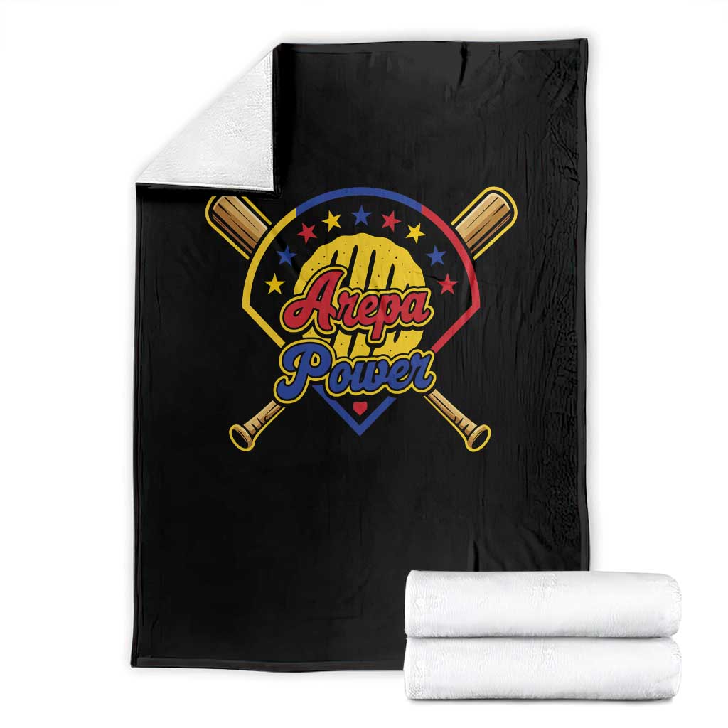 Arepa Power Venezuela Baseball Lover Throw Blanket Venezuelan Pride