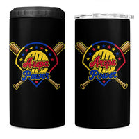 Arepa Power Venezuela Baseball Lover 4 in 1 Can Cooler Tumbler Venezuelan Pride