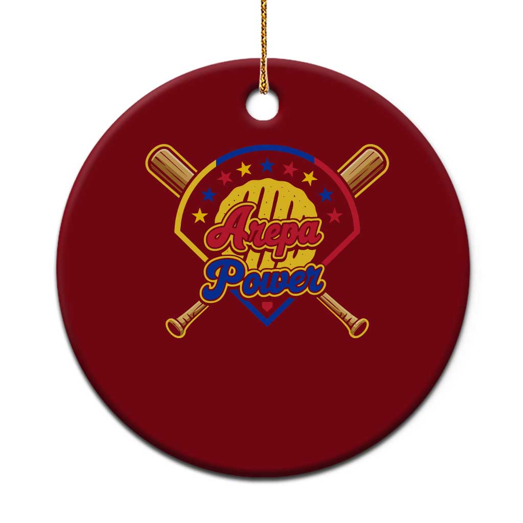 Arepa Power Venezuela Baseball Lover Ceramic Ornament Venezuelan Pride