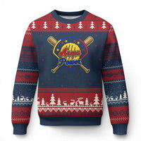 Arepa Power Venezuela Baseball Lover Ugly Christmas Sweater Venezuelan Pride