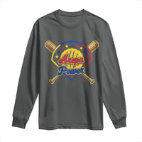 Arepa Power Venezuela Baseball Lover Long Sleeve Shirt Venezuelan Pride