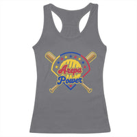 Arepa Power Venezuela Baseball Lover Racerback Tank Top Venezuelan Pride
