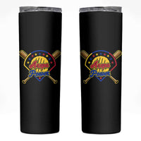 Arepa Power Venezuela Baseball Lover Skinny Tumbler Venezuelan Pride
