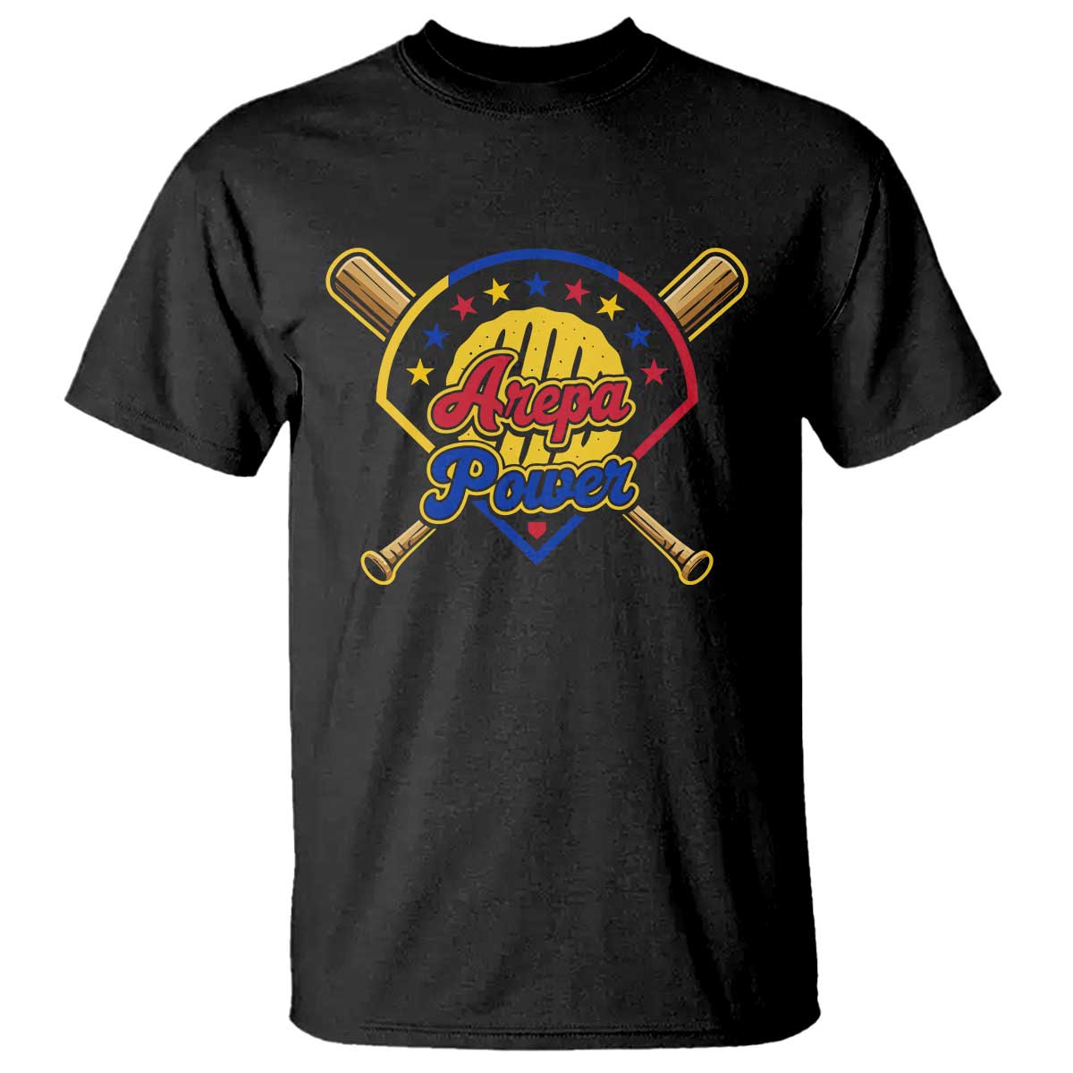 Arepa Power Venezuela Baseball Lover T Shirt Venezuelan Pride