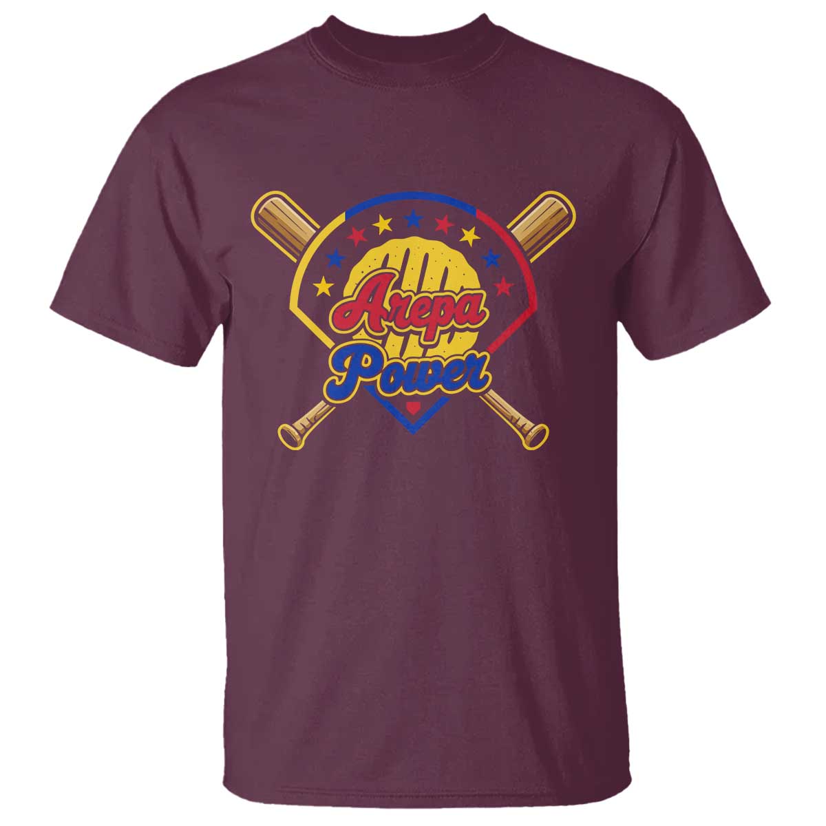 Arepa Power Venezuela Baseball Lover T Shirt Venezuelan Pride