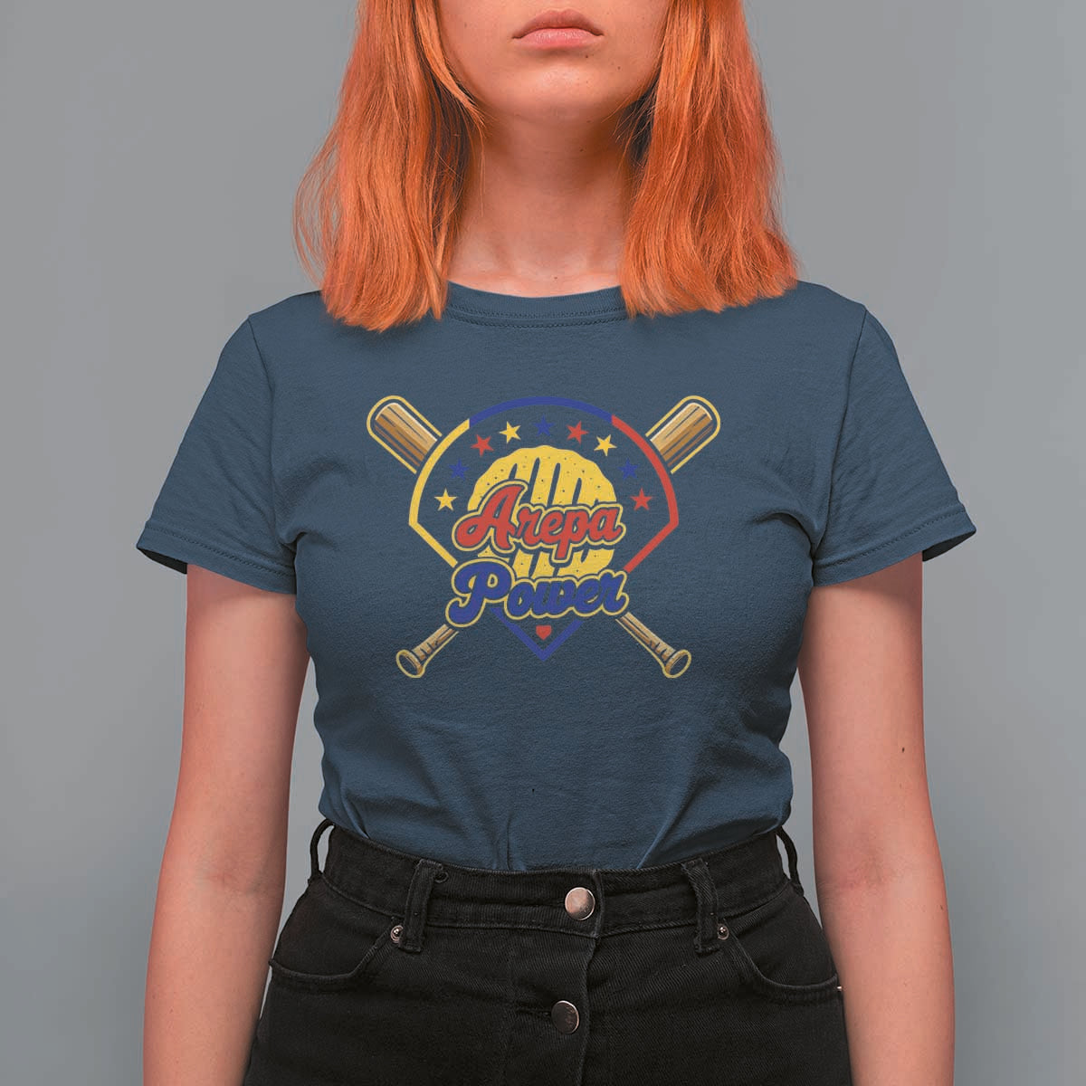 Arepa Power Venezuela Baseball Lover T Shirt For Women Venezuelan Pride