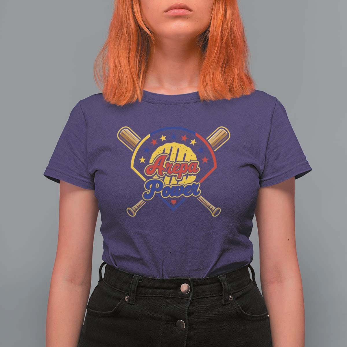 Arepa Power Venezuela Baseball Lover T Shirt For Women Venezuelan Pride
