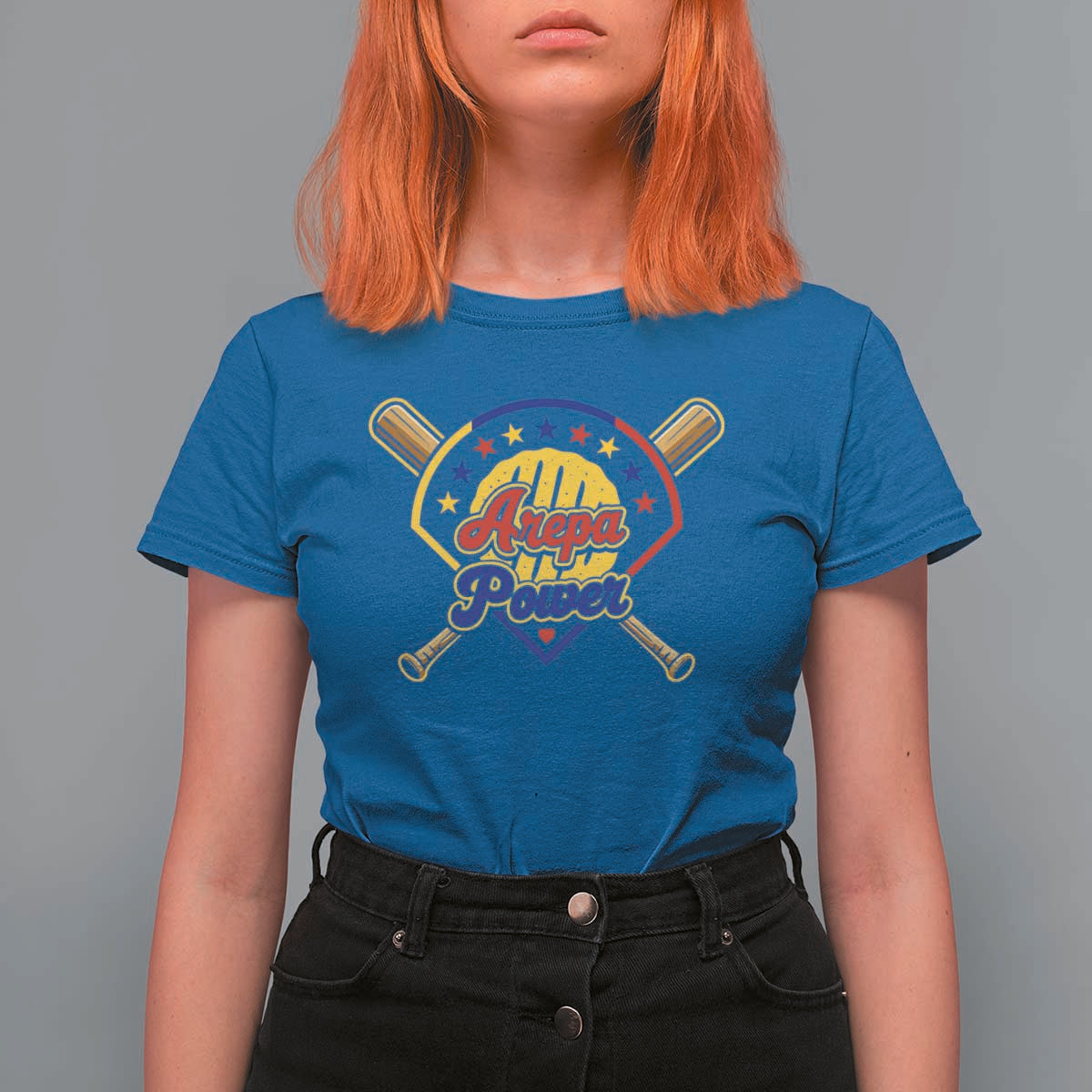 Arepa Power Venezuela Baseball Lover T Shirt For Women Venezuelan Pride