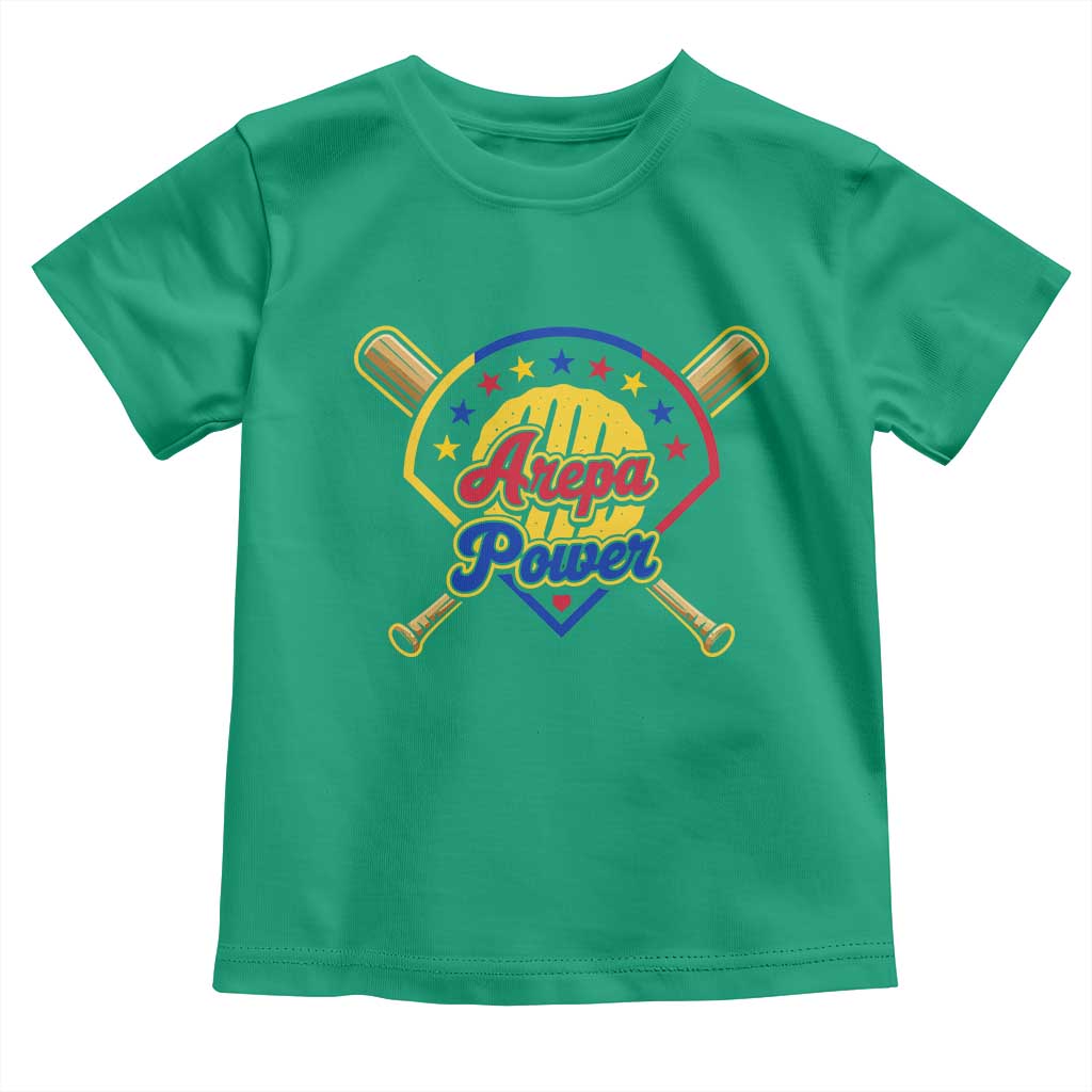 Arepa Power Venezuela Baseball Lover Toddler T Shirt Venezuelan Pride