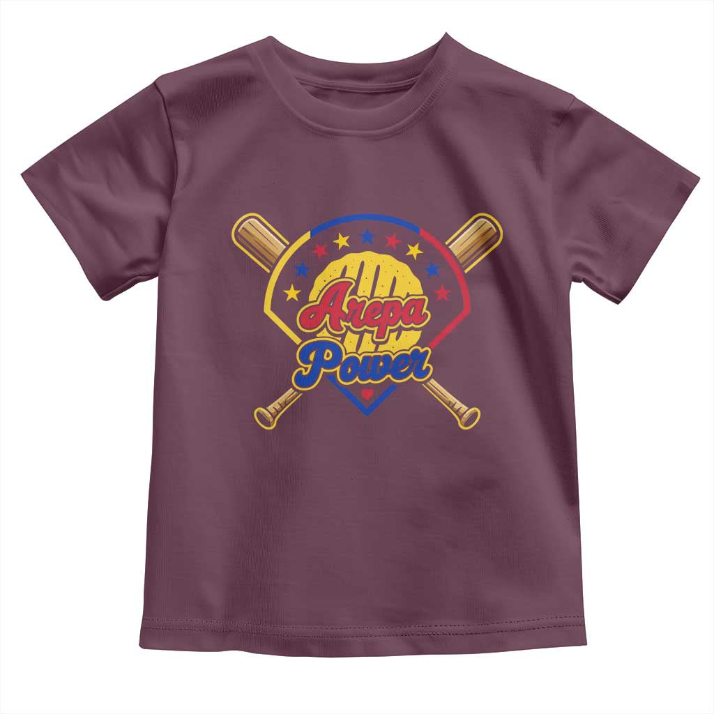 Arepa Power Venezuela Baseball Lover Toddler T Shirt Venezuelan Pride