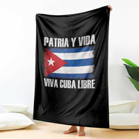 Patria y Vida Cuba Libre Throw Blanket Freedom Patriotic Cuban Flag