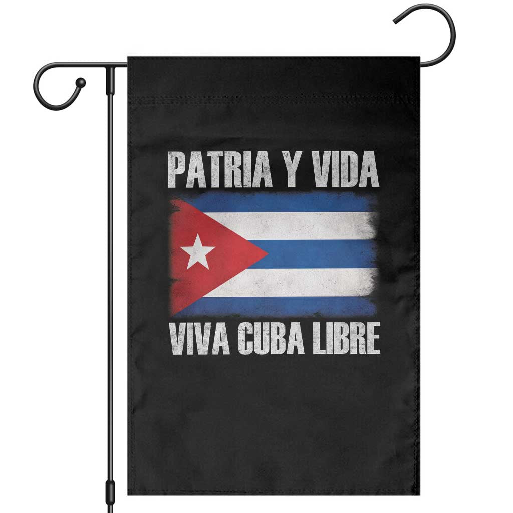 Patria y Vida Cuba Libre Garden Flag Freedom Patriotic Cuban Flag