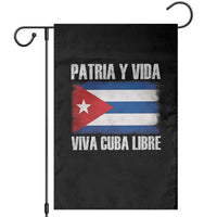 Patria y Vida Cuba Libre Garden Flag Freedom Patriotic Cuban Flag