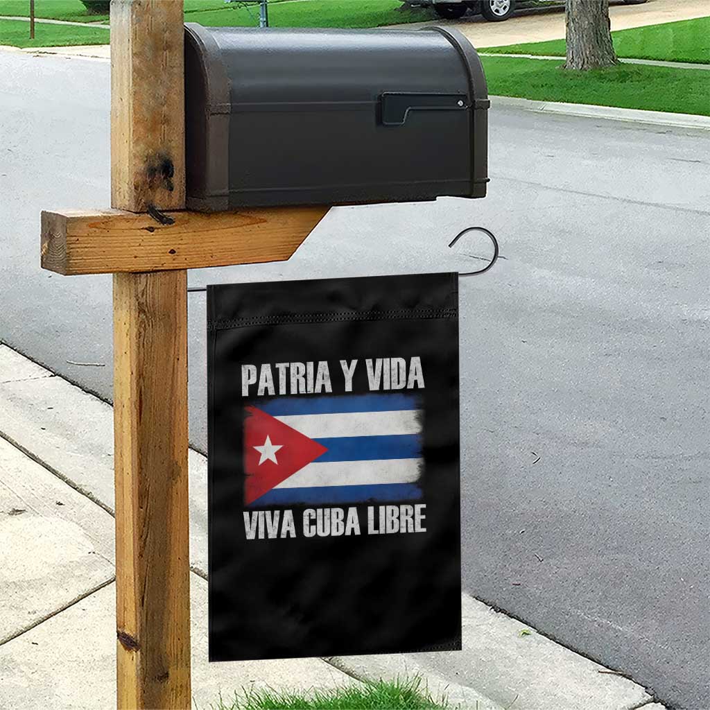 Patria y Vida Cuba Libre Garden Flag Freedom Patriotic Cuban Flag