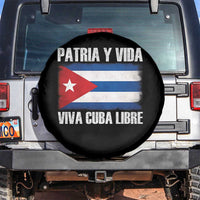 Patria y Vida Cuba Libre Spare Tire Cover Freedom Patriotic Cuban Flag