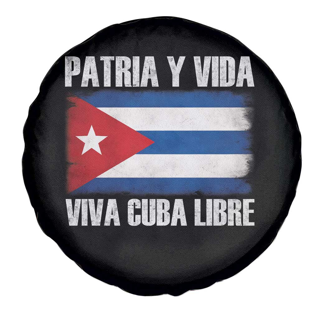 Patria y Vida Cuba Libre Spare Tire Cover Freedom Patriotic Cuban Flag