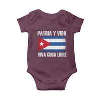 Patria y Vida Cuba Libre Baby Onesie Freedom Patriotic Cuban Flag