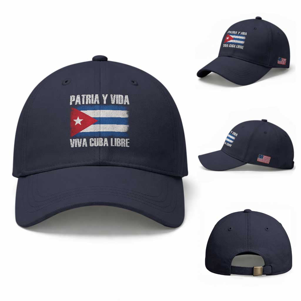 Patria y Vida Cuba Libre Baseball Cap Freedom Patriotic Cuban Flag
