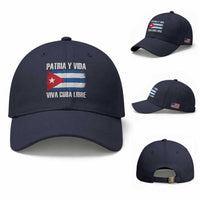 Patria y Vida Cuba Libre Baseball Cap Freedom Patriotic Cuban Flag