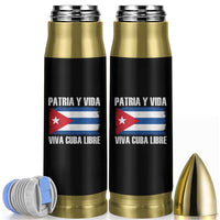 Patria y Vida Cuba Libre Bullet Tumbler Freedom Patriotic Cuban Flag