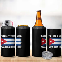 Patria y Vida Cuba Libre 4 in 1 Can Cooler Tumbler Freedom Patriotic Cuban Flag