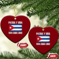 Patria y Vida Cuba Libre Ceramic Ornament Freedom Patriotic Cuban Flag