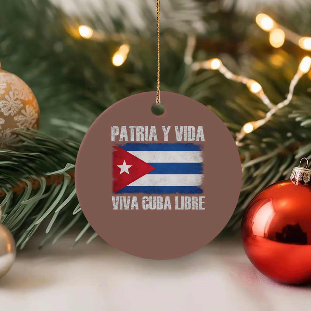 Patria y Vida Cuba Libre Ceramic Ornament Freedom Patriotic Cuban Flag