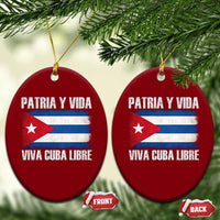 Patria y Vida Cuba Libre Ceramic Ornament Freedom Patriotic Cuban Flag