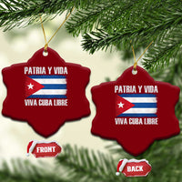 Patria y Vida Cuba Libre Ceramic Ornament Freedom Patriotic Cuban Flag