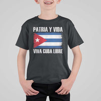Patria y Vida Cuba Libre T Shirt For Kid Freedom Patriotic Cuban Flag