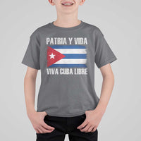 Patria y Vida Cuba Libre T Shirt For Kid Freedom Patriotic Cuban Flag