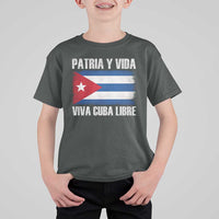 Patria y Vida Cuba Libre T Shirt For Kid Freedom Patriotic Cuban Flag