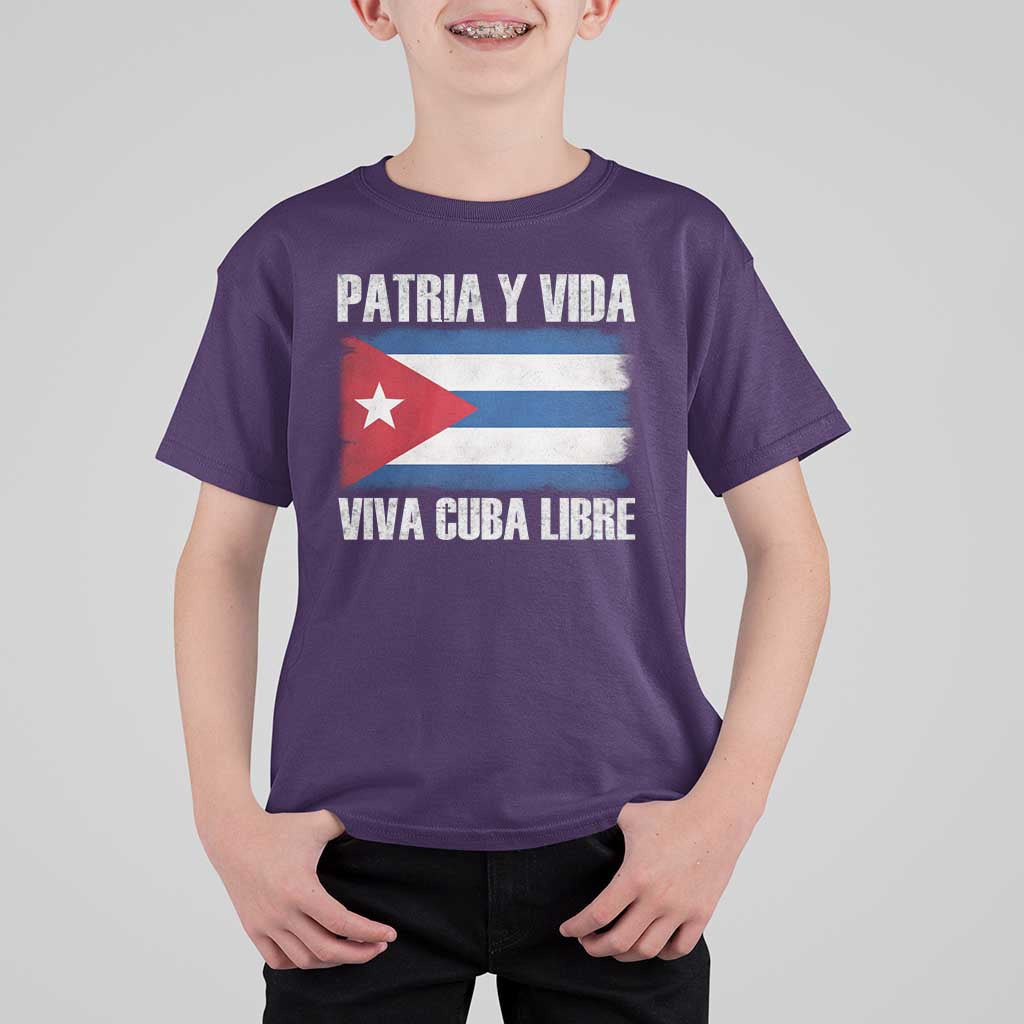 Patria y Vida Cuba Libre T Shirt For Kid Freedom Patriotic Cuban Flag
